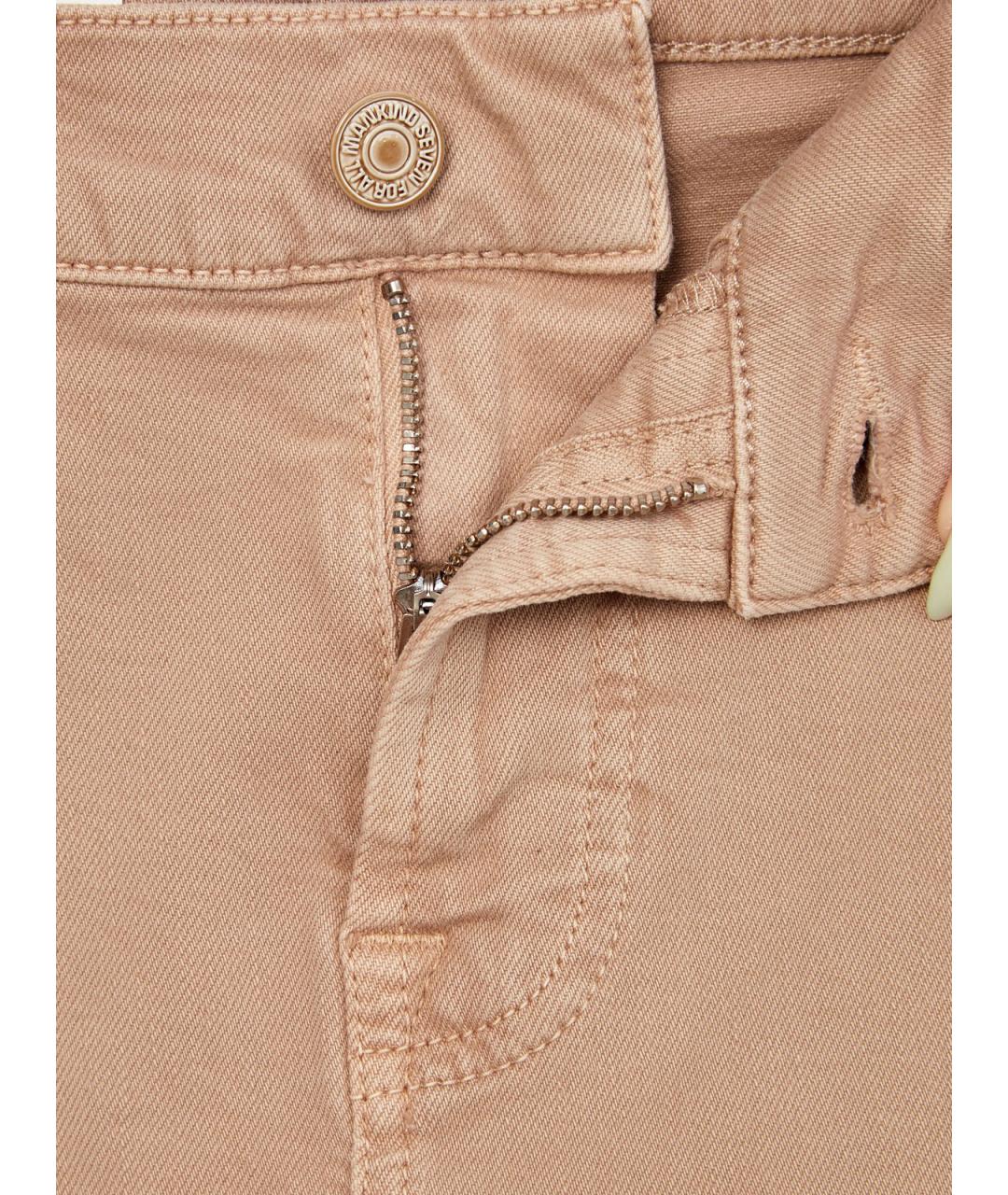 7 FOR ALL MANKIND Коричневые хлопковые джинсы слим, фото 6