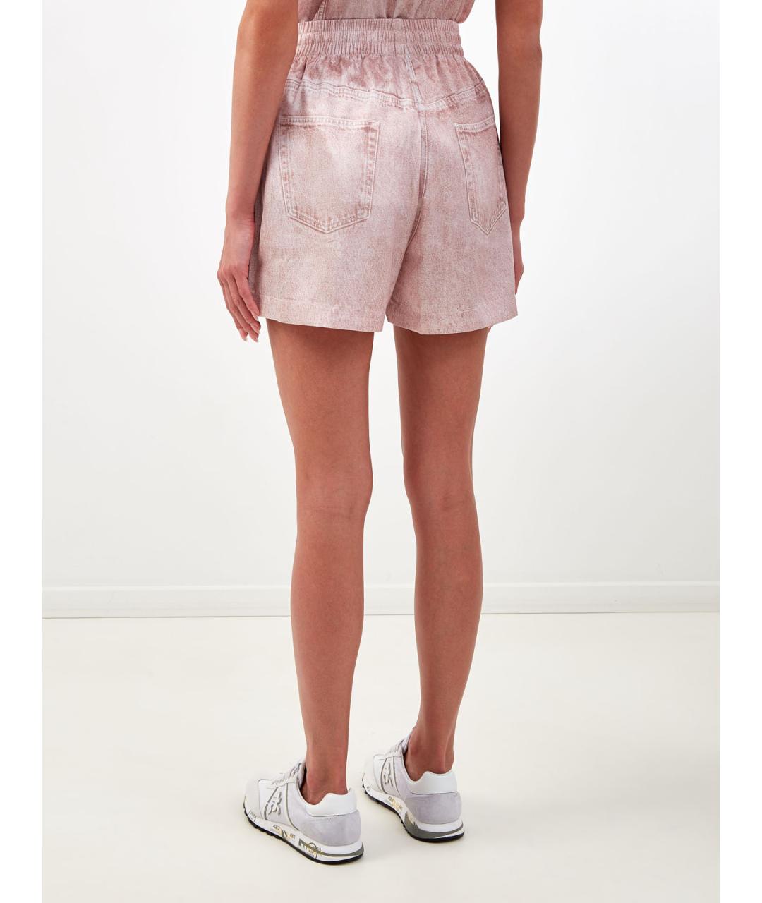 DIESEL Розовые полиэстеровые шорты, фото 4