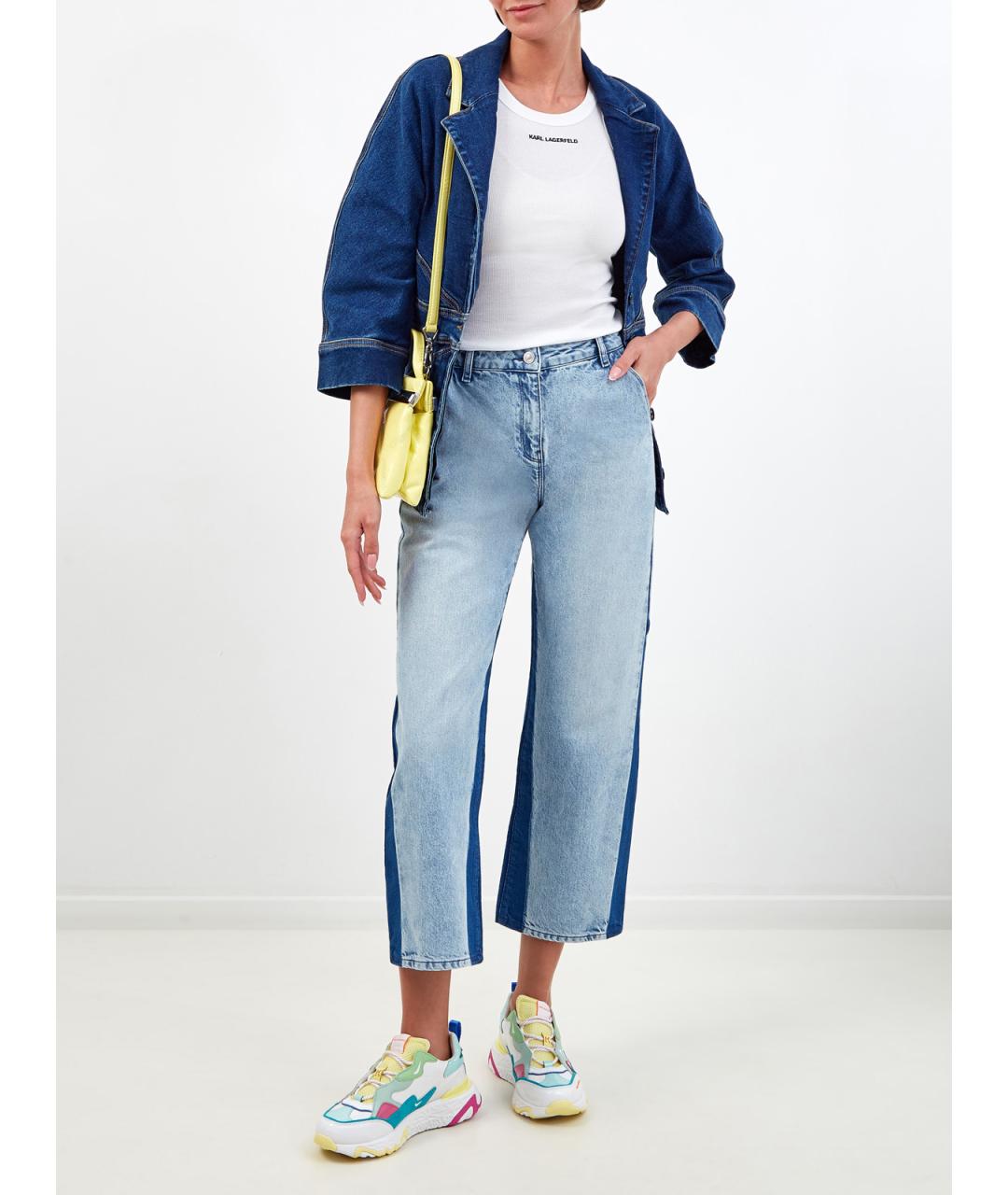 KARL LAGERFELD Синий хлопковый жакет/пиджак, фото 2