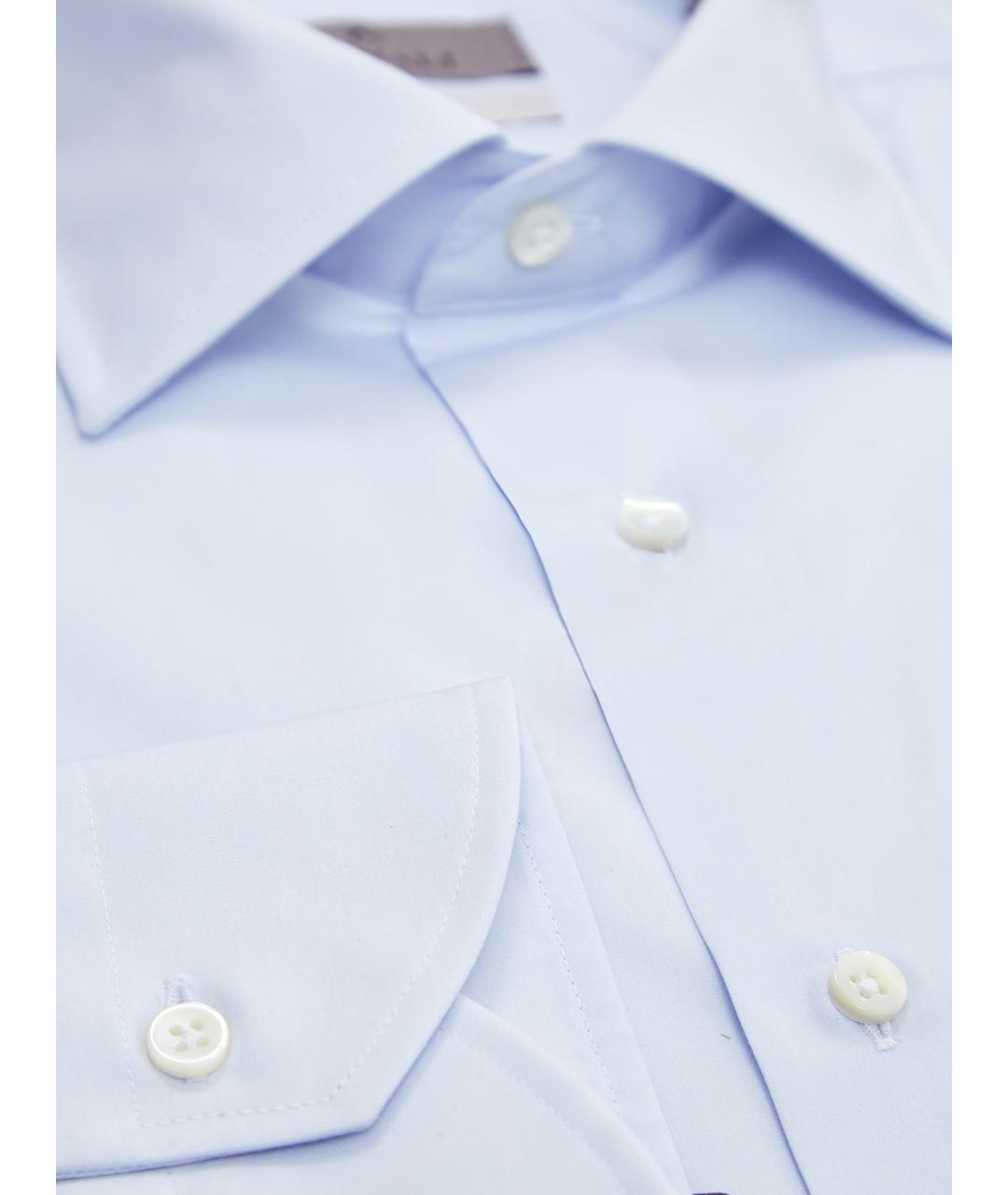 CANALI Голубая хлопковая классическая рубашка, фото 2