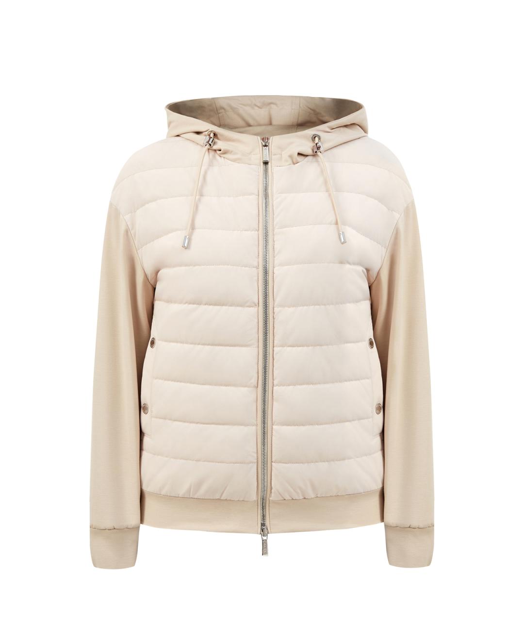 MOORER Бежевый полиамидовый пуховик, фото 1