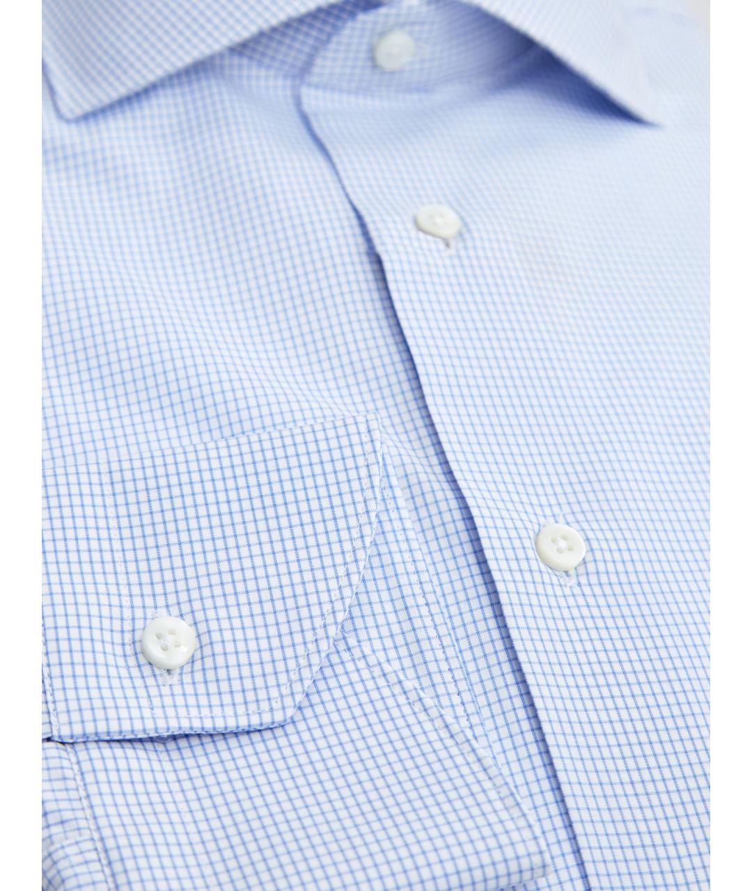 CANALI Голубая хлопковая классическая рубашка, фото 2