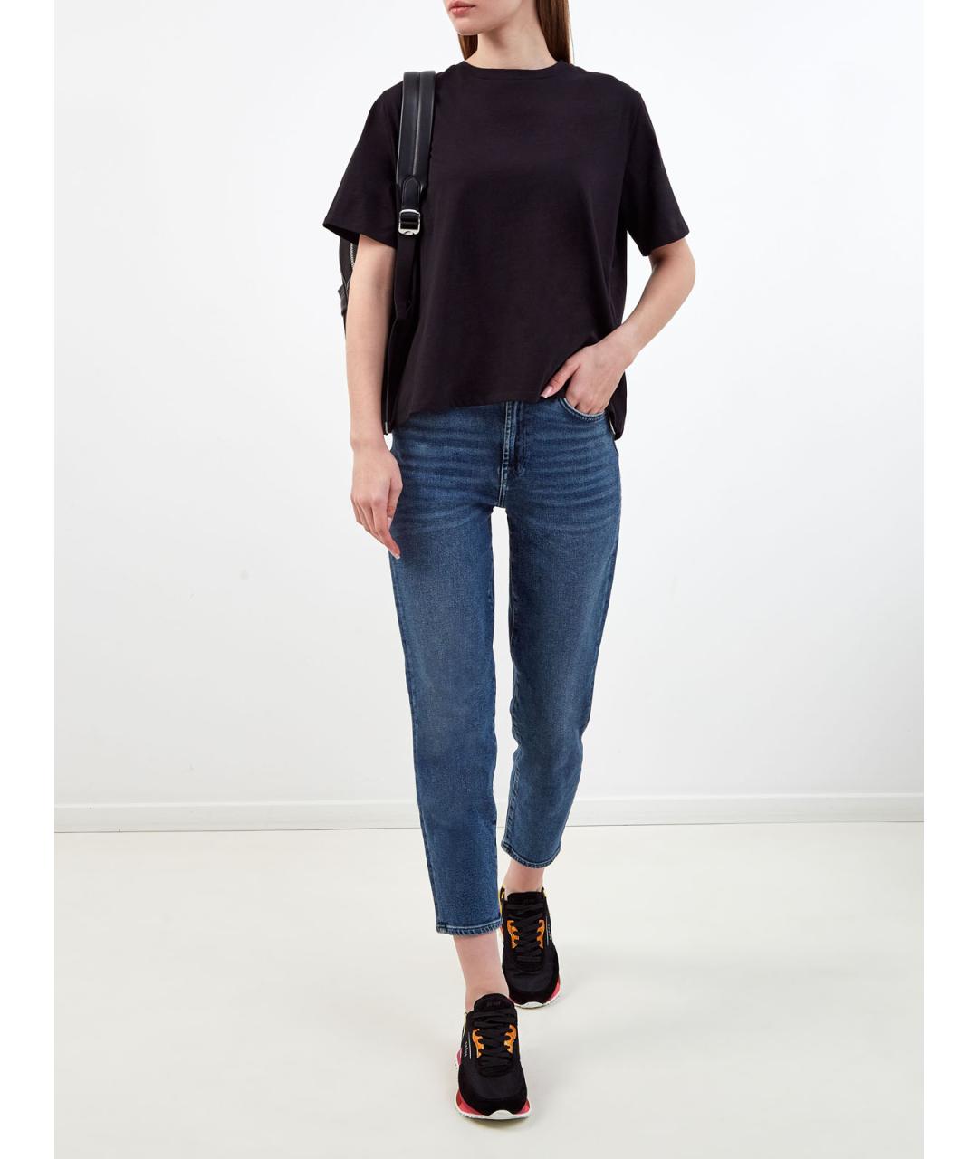 7 FOR ALL MANKIND Синие хлопковые джинсы слим, фото 2