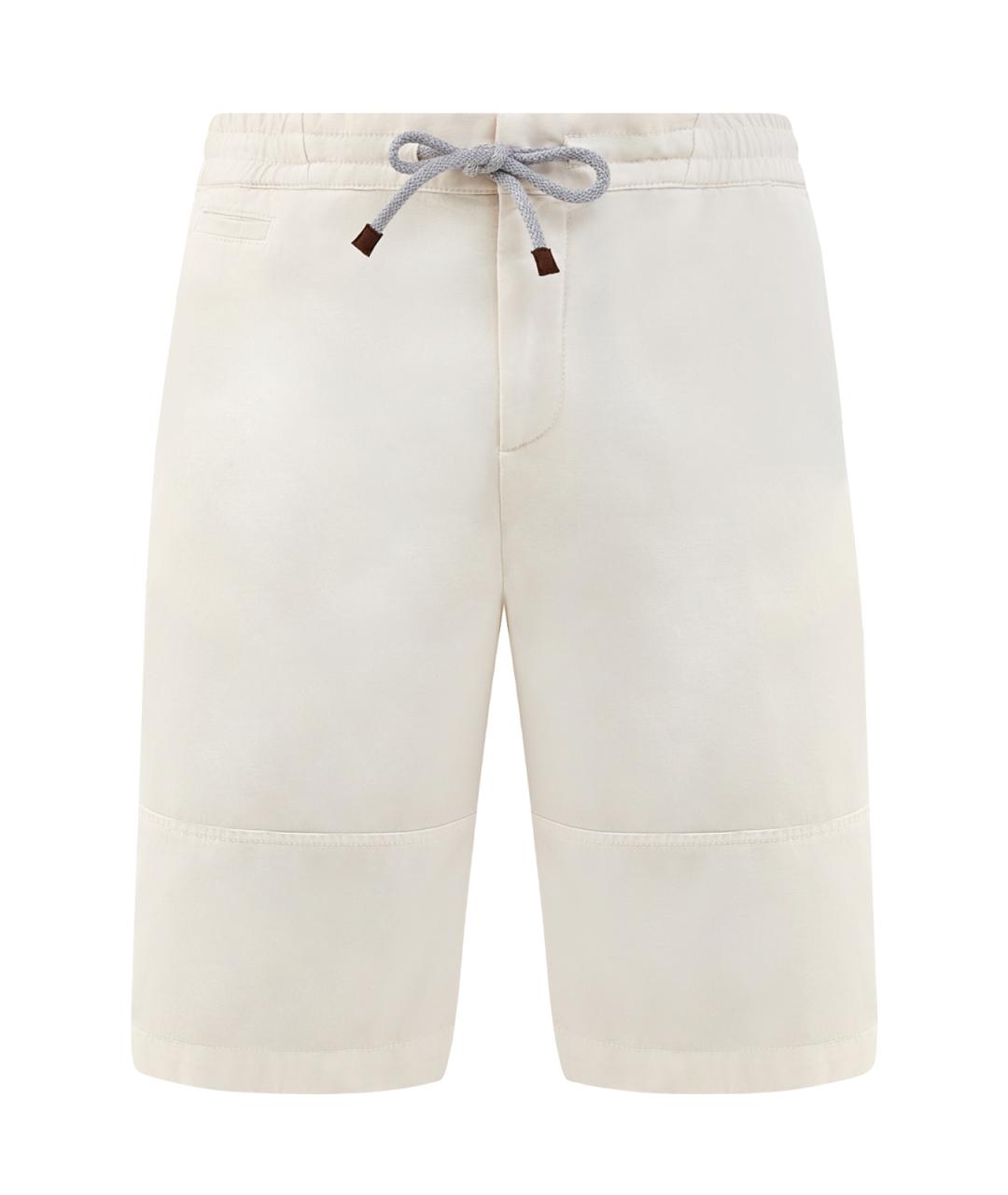 BRUNELLO CUCINELLI Бежевые хлопковые шорты, фото 1