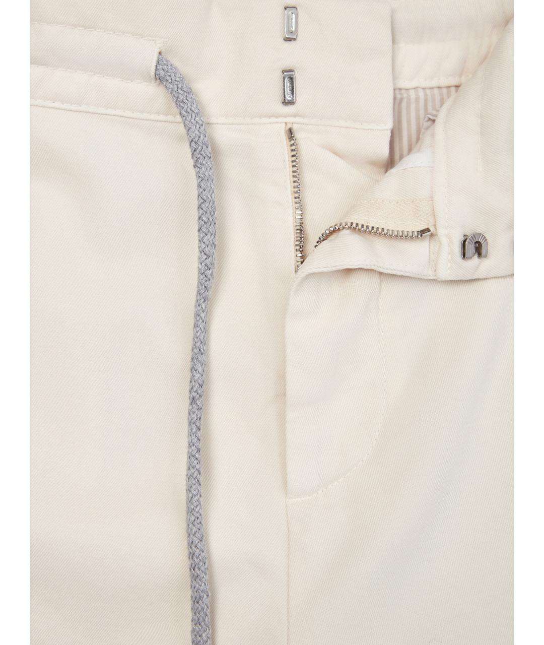 BRUNELLO CUCINELLI Бежевые хлопковые шорты, фото 6