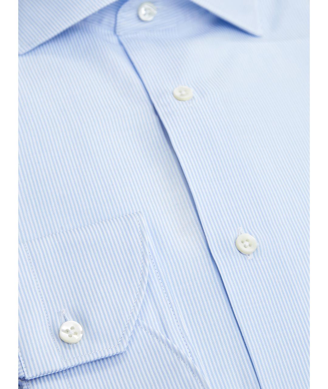 CANALI Голубая хлопковая кэжуал рубашка, фото 2