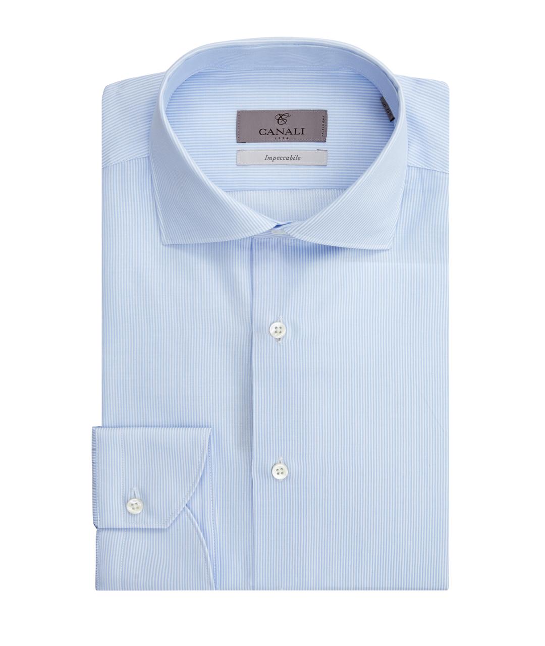 CANALI Голубая хлопковая кэжуал рубашка, фото 1