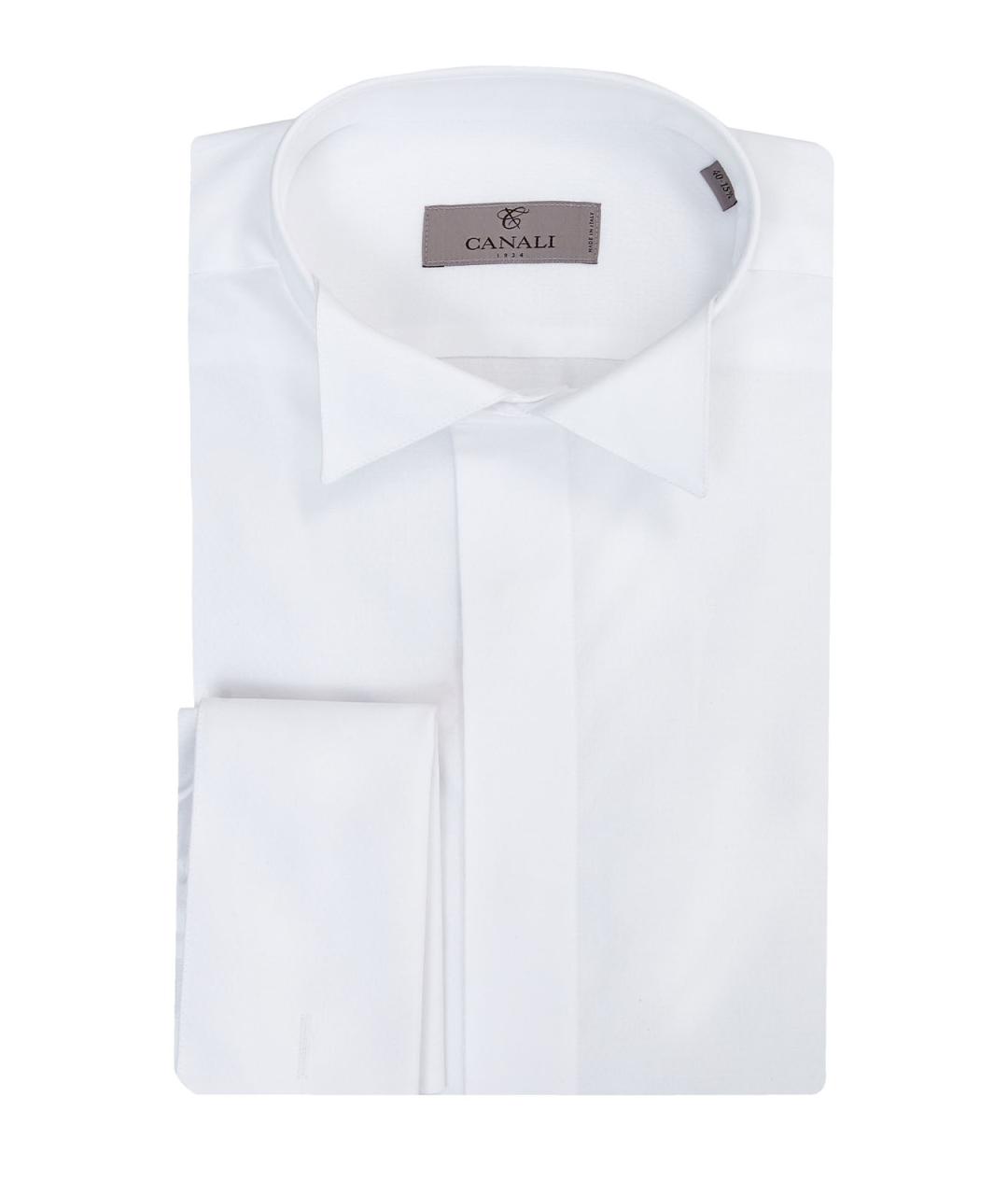 CANALI Белая хлопковая классическая рубашка, фото 1