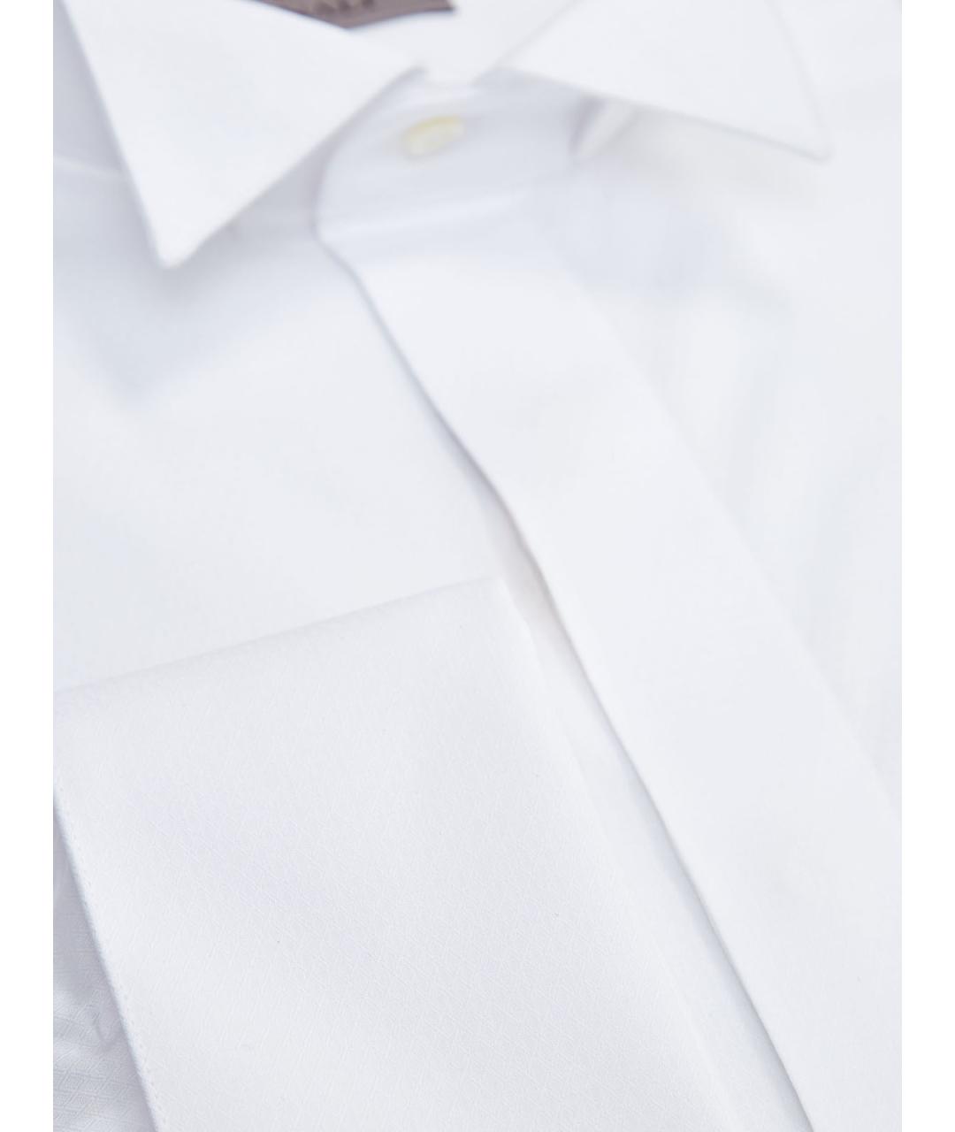 CANALI Белая хлопковая классическая рубашка, фото 2