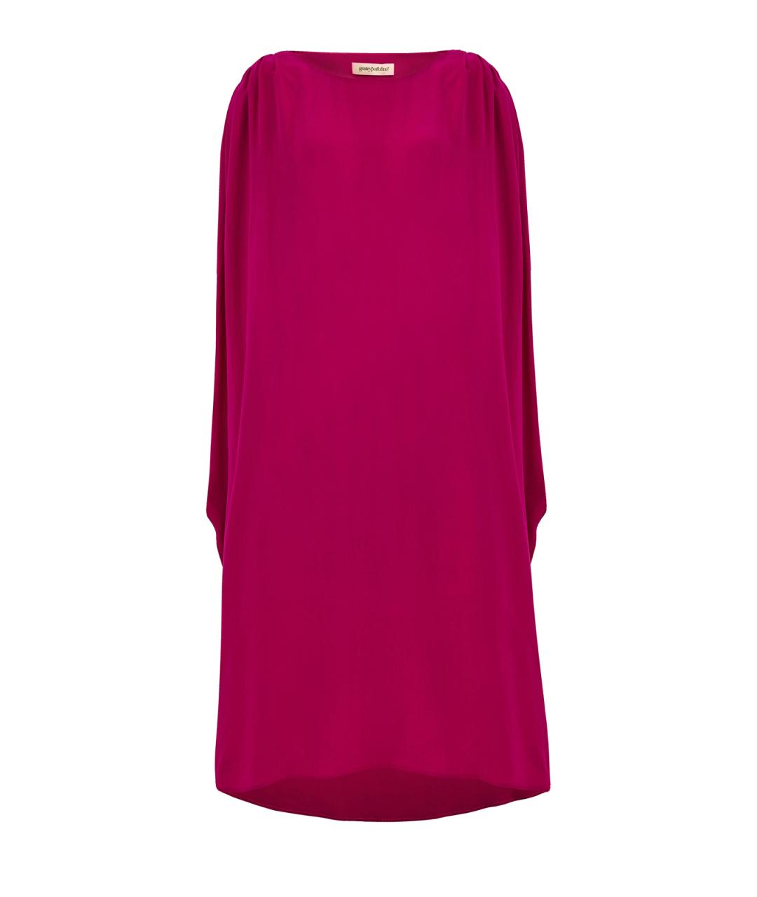 GENTRY PORTOFINO Фуксия шелковое повседневное платье, фото 1
