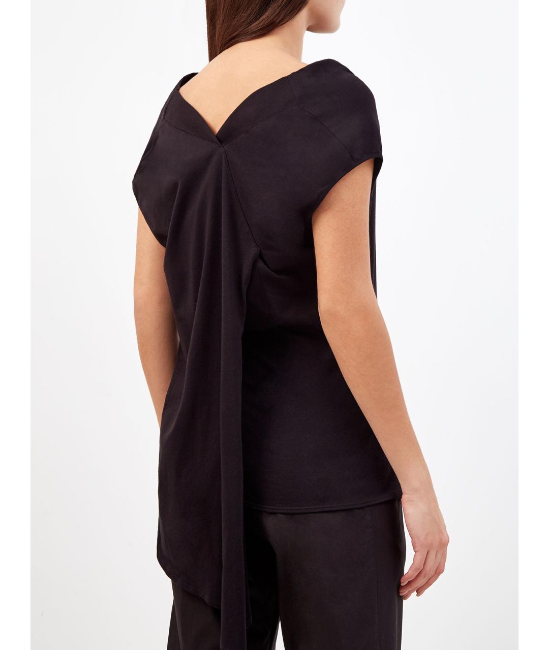 GENTRY PORTOFINO Черная хлопковая футболка, фото 4