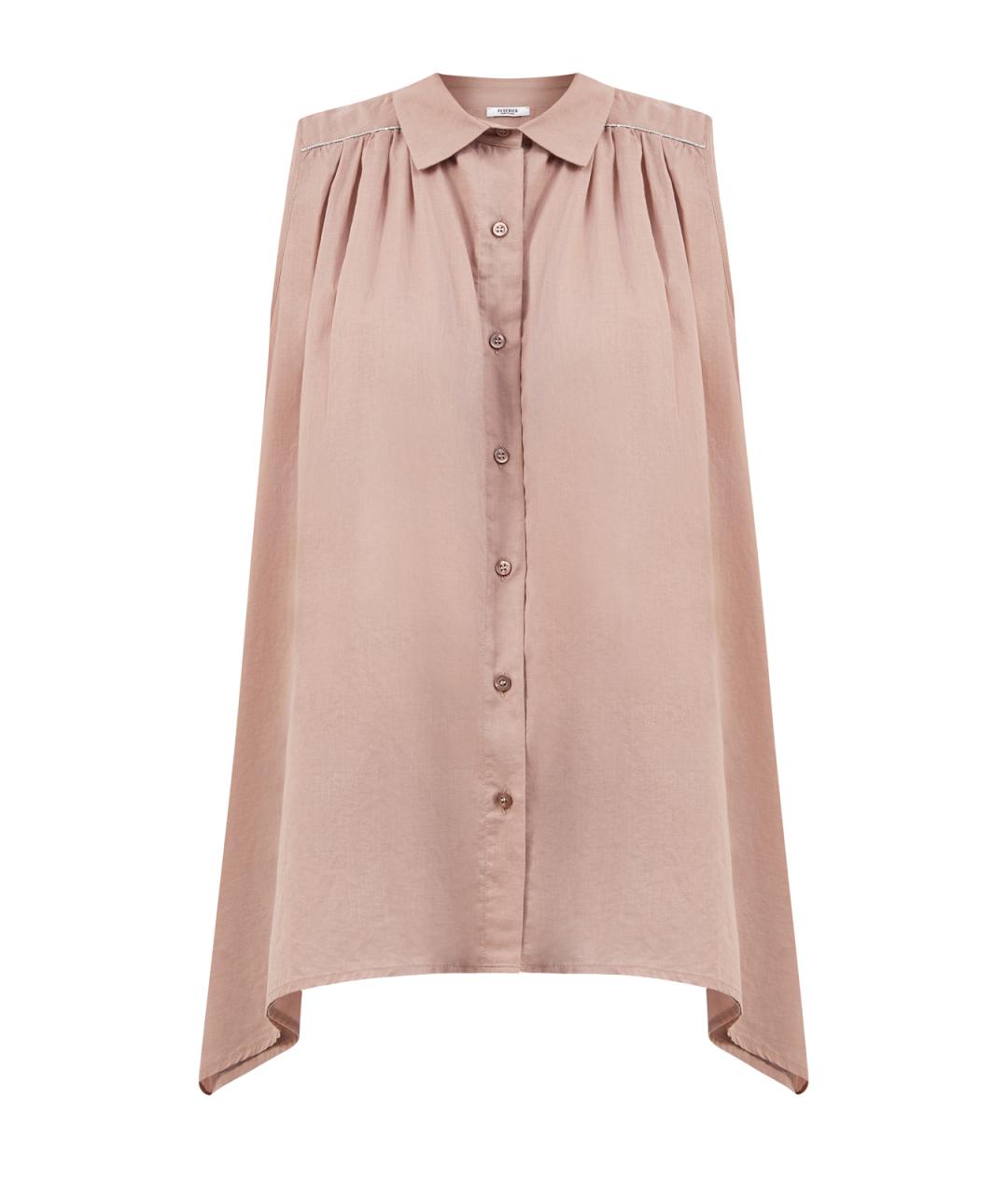 PESERICO Бежевая хлопковая блузы, фото 1