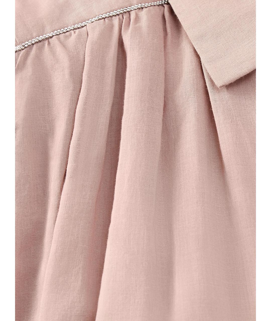 PESERICO Бежевая хлопковая блузы, фото 5