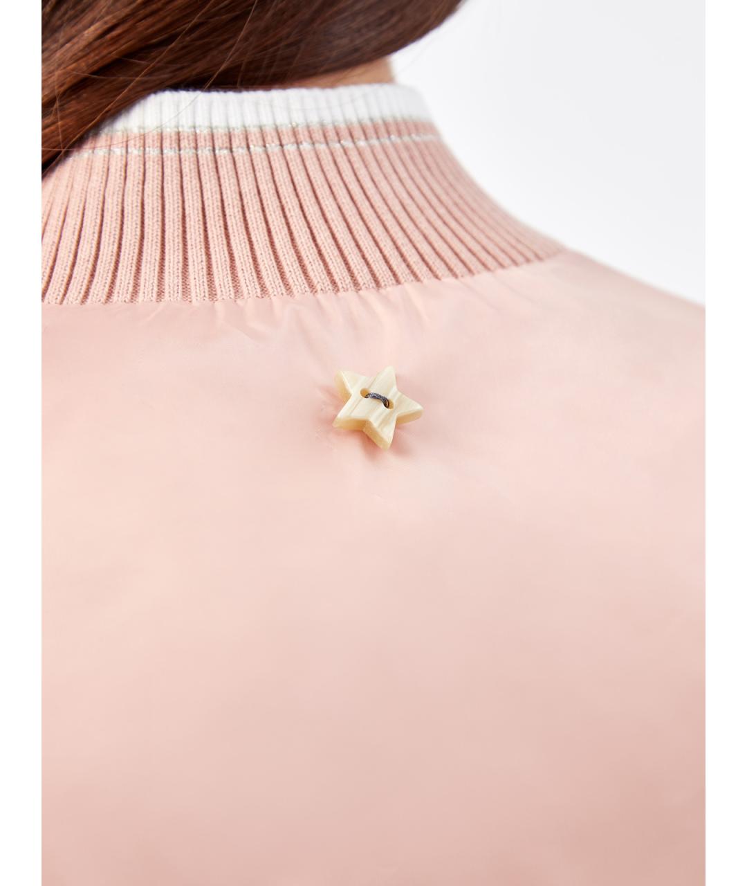 LORENA ANTONIAZZI Розовый полиэстеровый жилет, фото 5