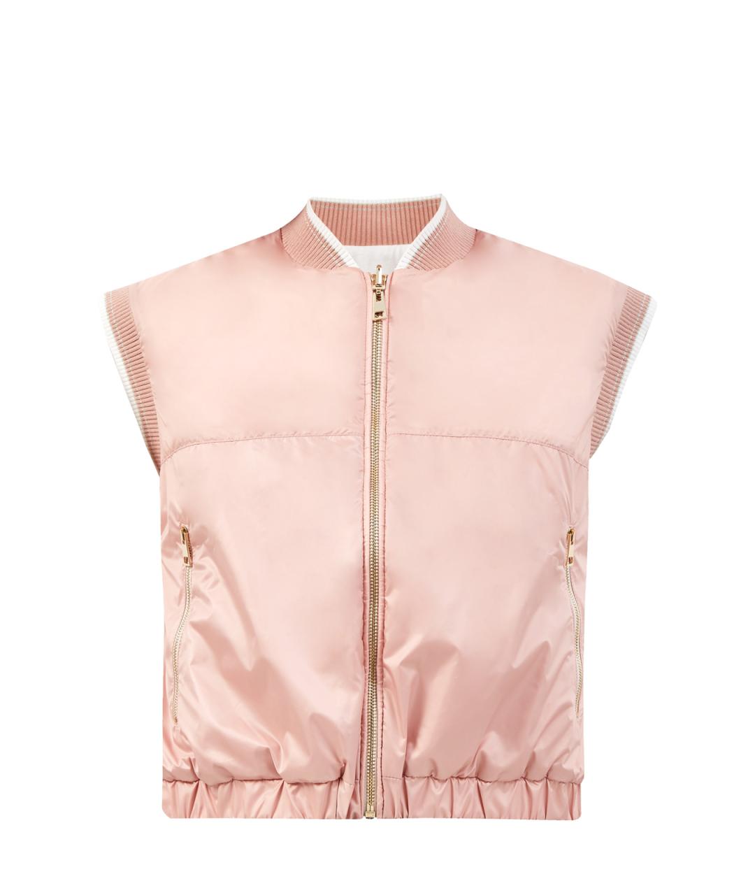 LORENA ANTONIAZZI Розовый полиэстеровый жилет, фото 1