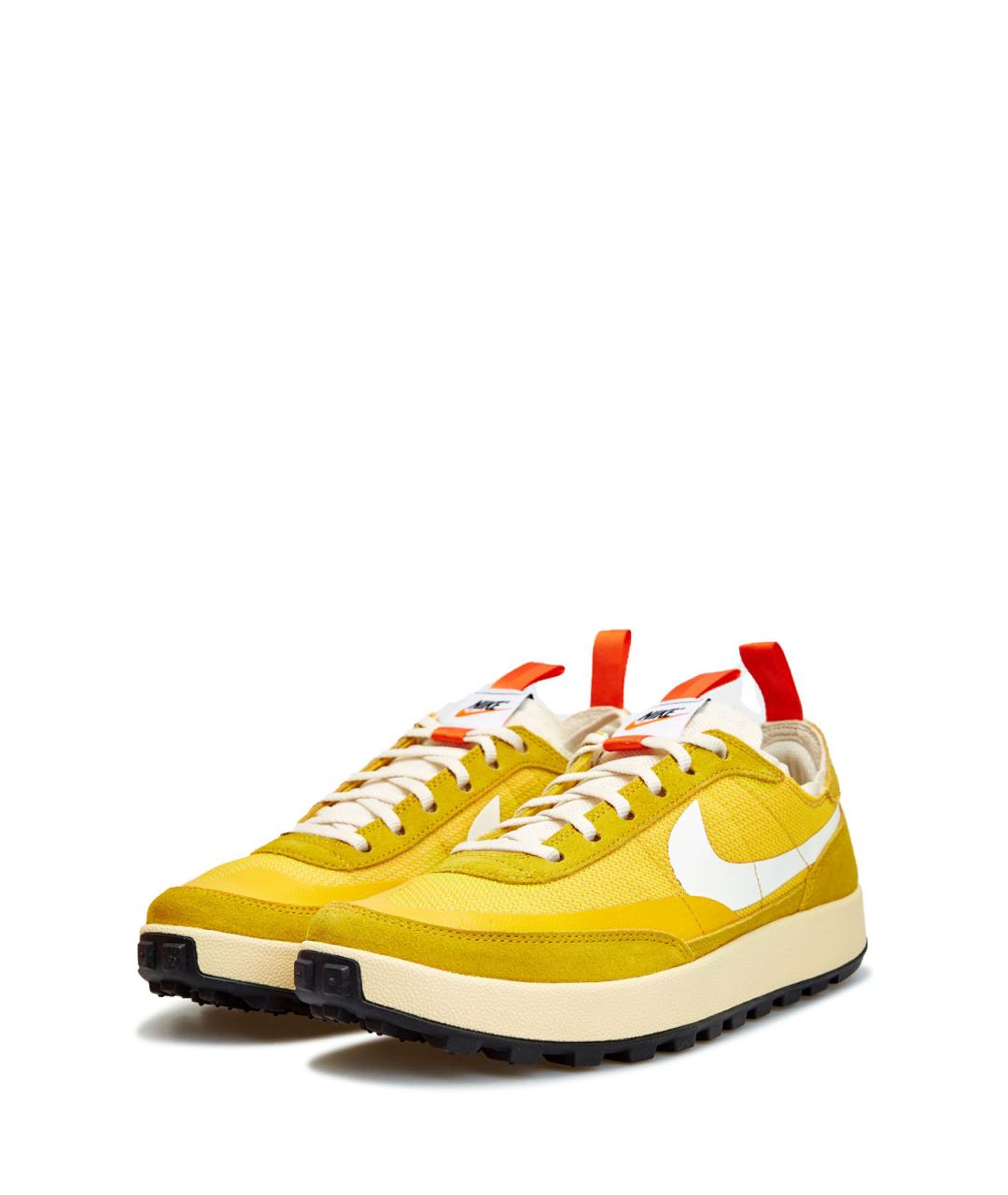 NIKE Желтые текстильные низкие кроссовки / кеды, фото 2