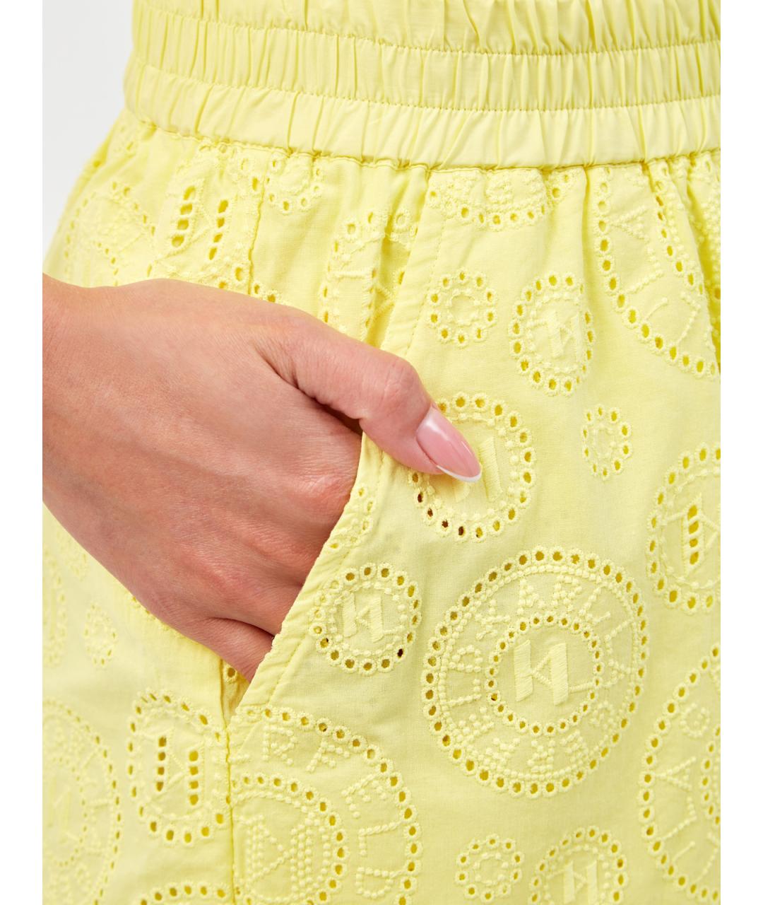 KARL LAGERFELD Желтые хлопковые шорты, фото 5