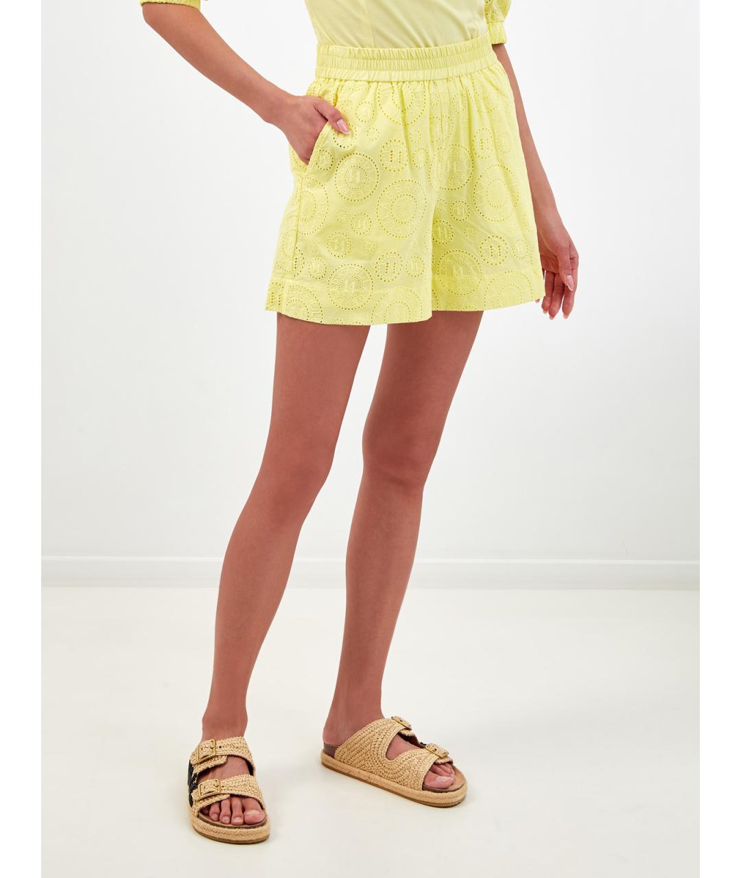 KARL LAGERFELD Желтые хлопковые шорты, фото 3