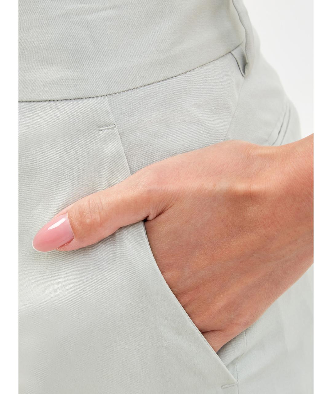 ELEVENTY Зеленые хлопковые брюки узкие, фото 5