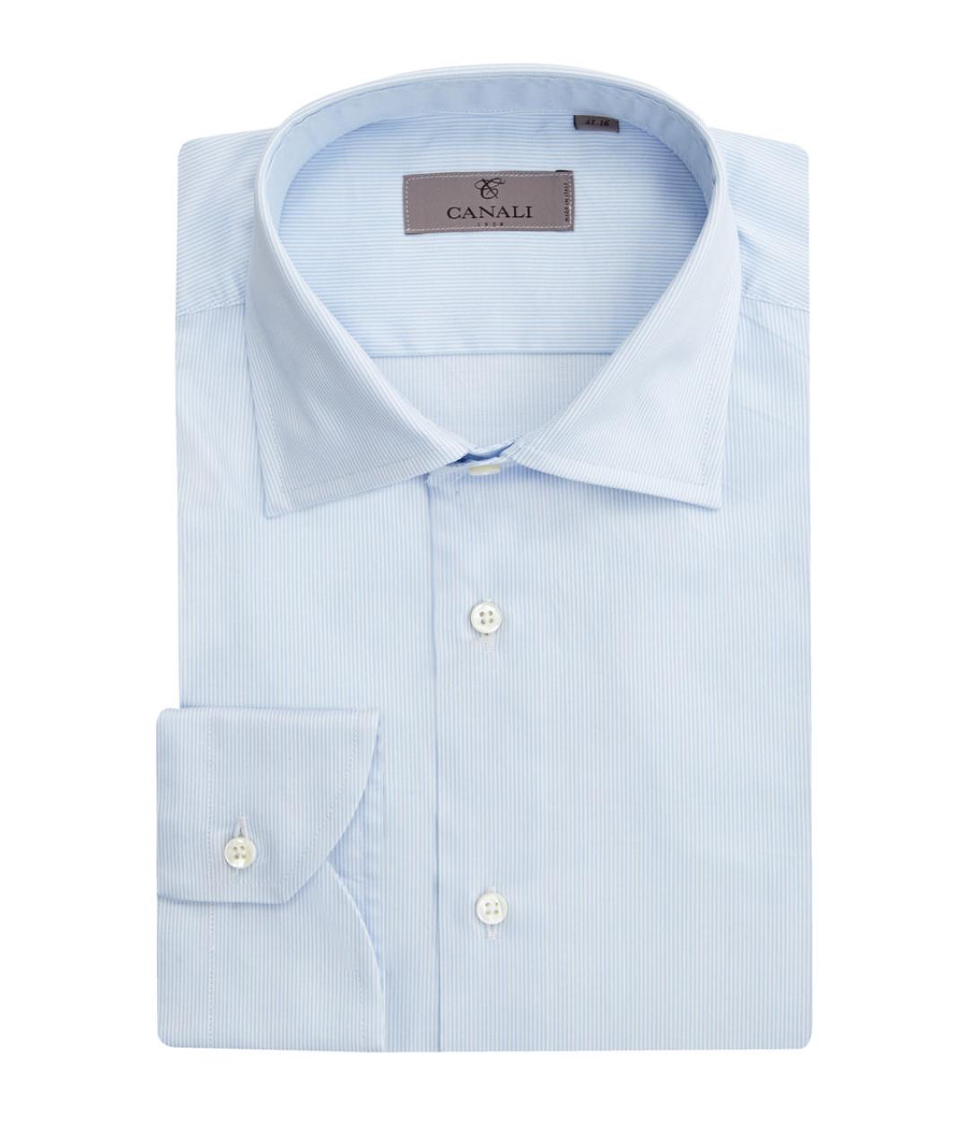CANALI Голубая хлопковая кэжуал рубашка, фото 1