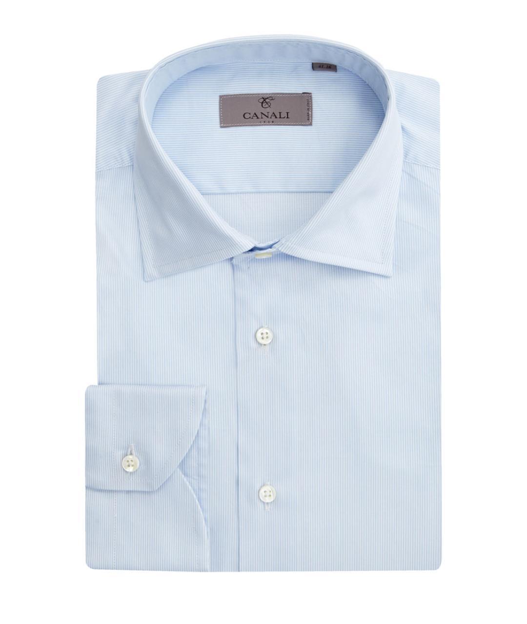 CANALI Голубая хлопковая кэжуал рубашка, фото 3