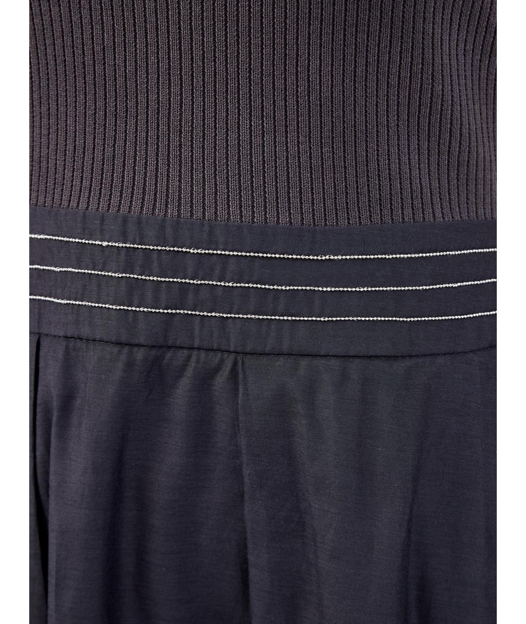 PESERICO Синее хлопковое повседневное платье, фото 5