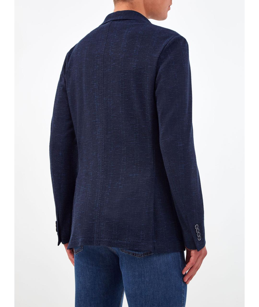 CANALI Синий хлопковый пиджак, фото 4