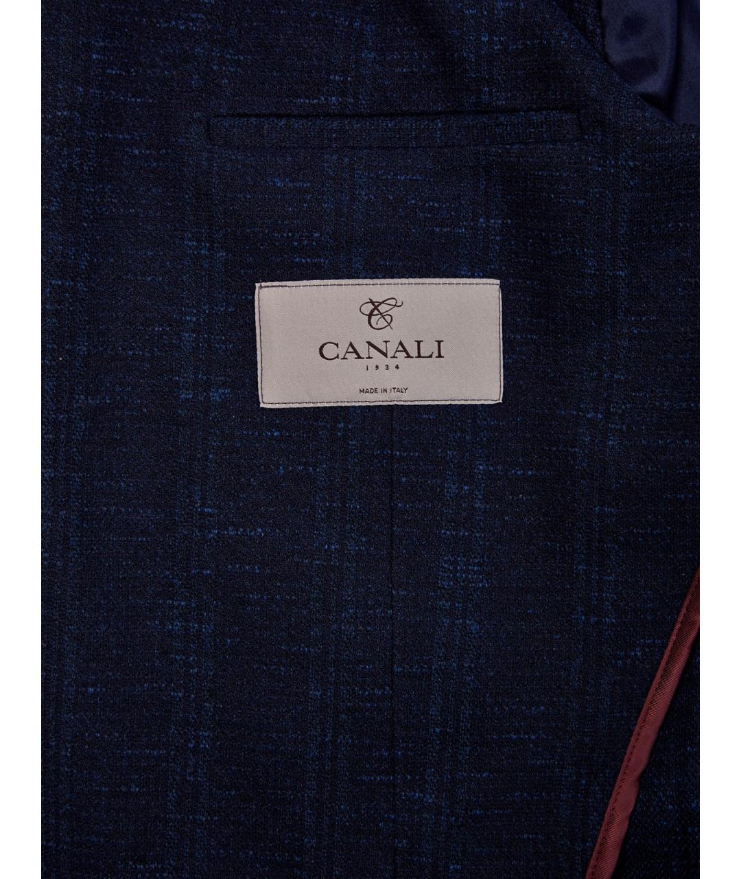 CANALI Синий хлопковый пиджак, фото 6