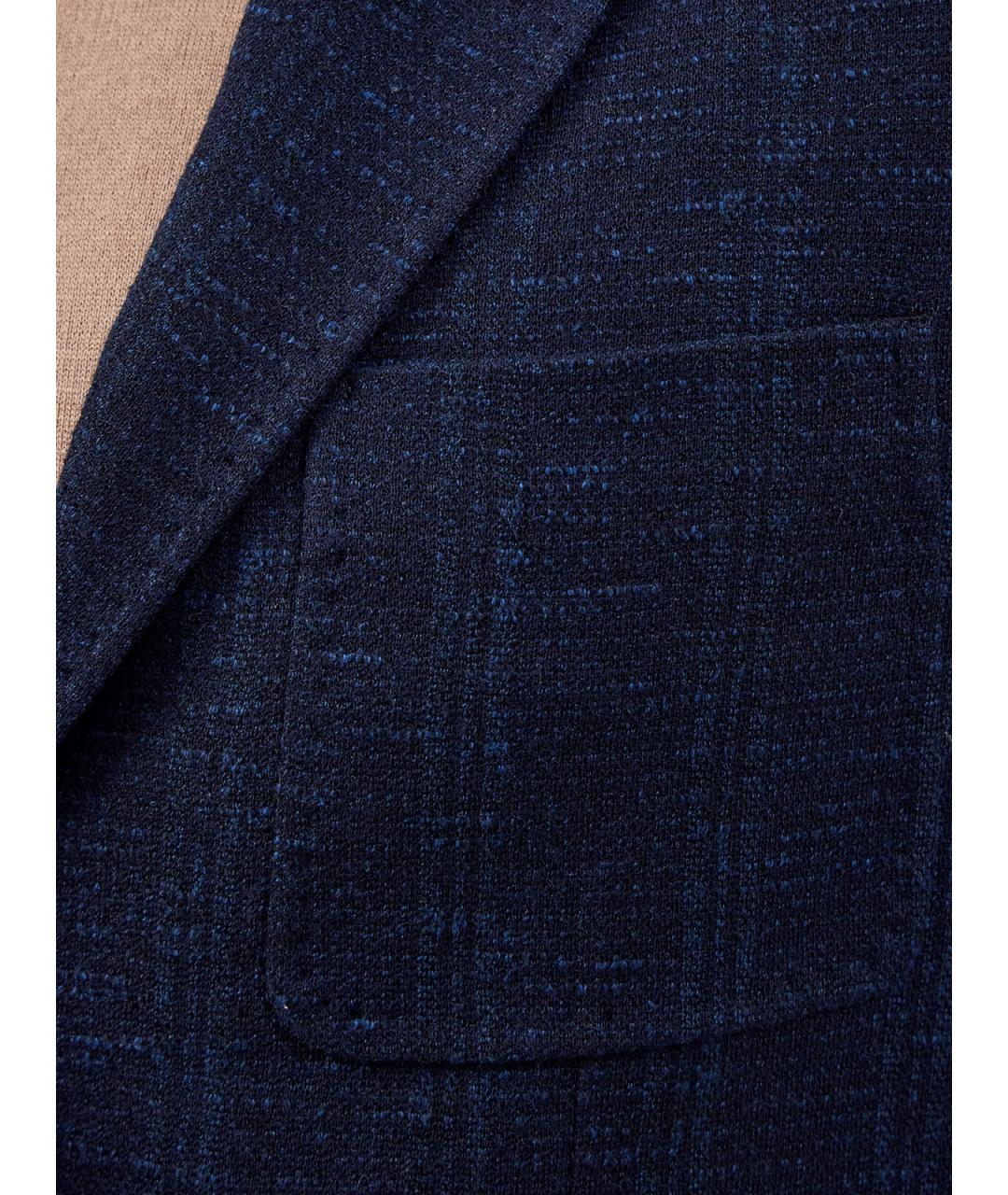 CANALI Синий хлопковый пиджак, фото 5