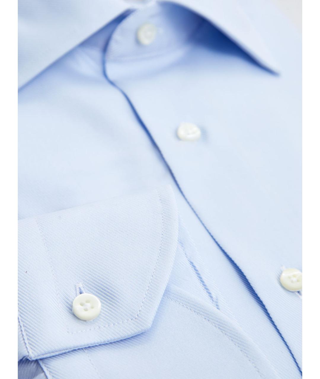 CANALI Голубая хлопковая классическая рубашка, фото 2