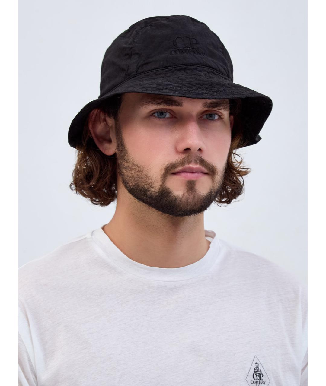 CP COMPANY Черная хлопковая шляпа, фото 2