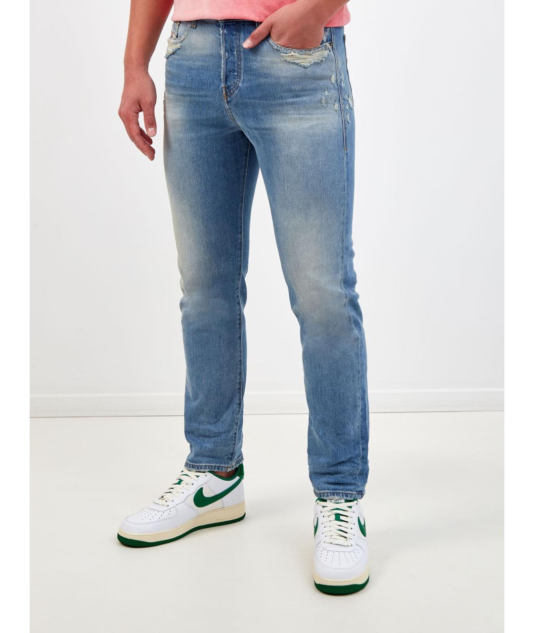 DIESEL Синие хлопковые джинсы скинни, фото 3