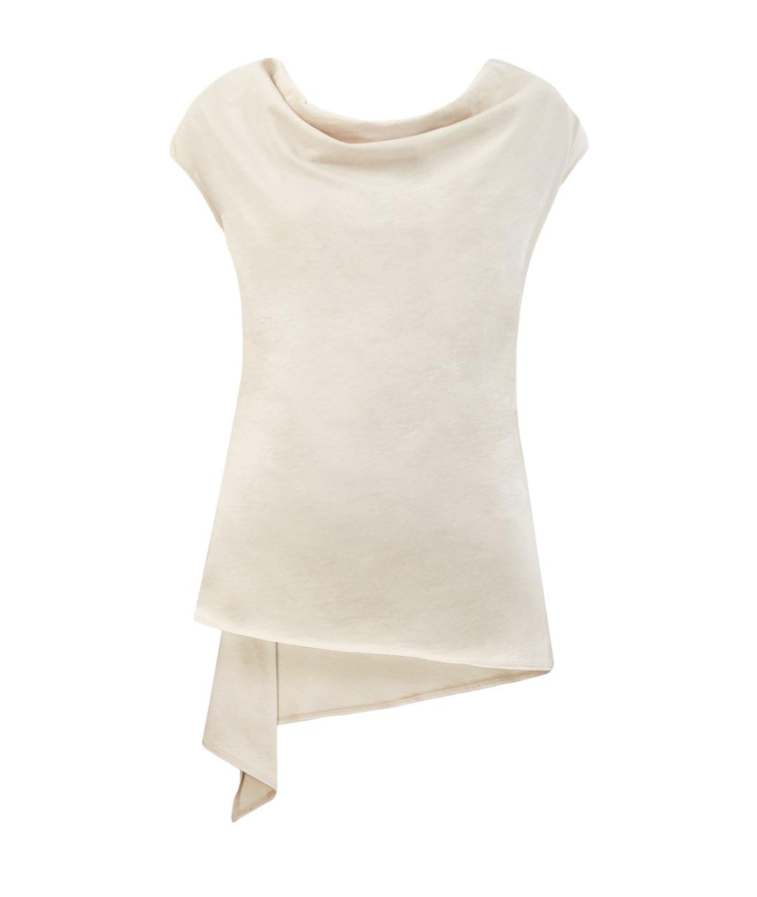 GENTRY PORTOFINO Бежевая хлопковая футболка, фото 1