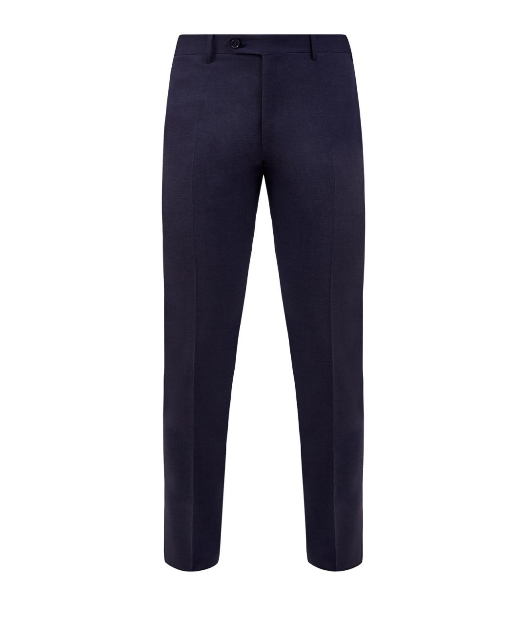 CANALI Синие шерстяные повседневные брюки, фото 1