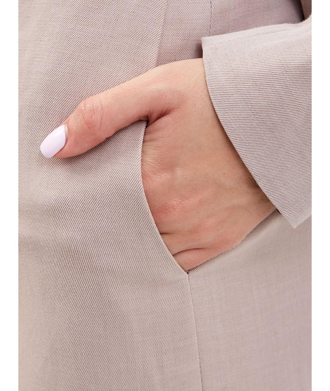 FABIANA FILIPPI Розовые вискозные прямые брюки, фото 5