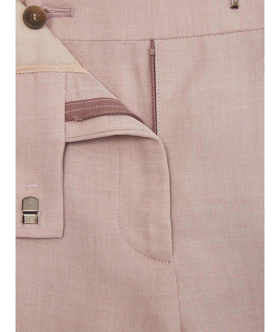 FABIANA FILIPPI Розовые вискозные прямые брюки, фото 6