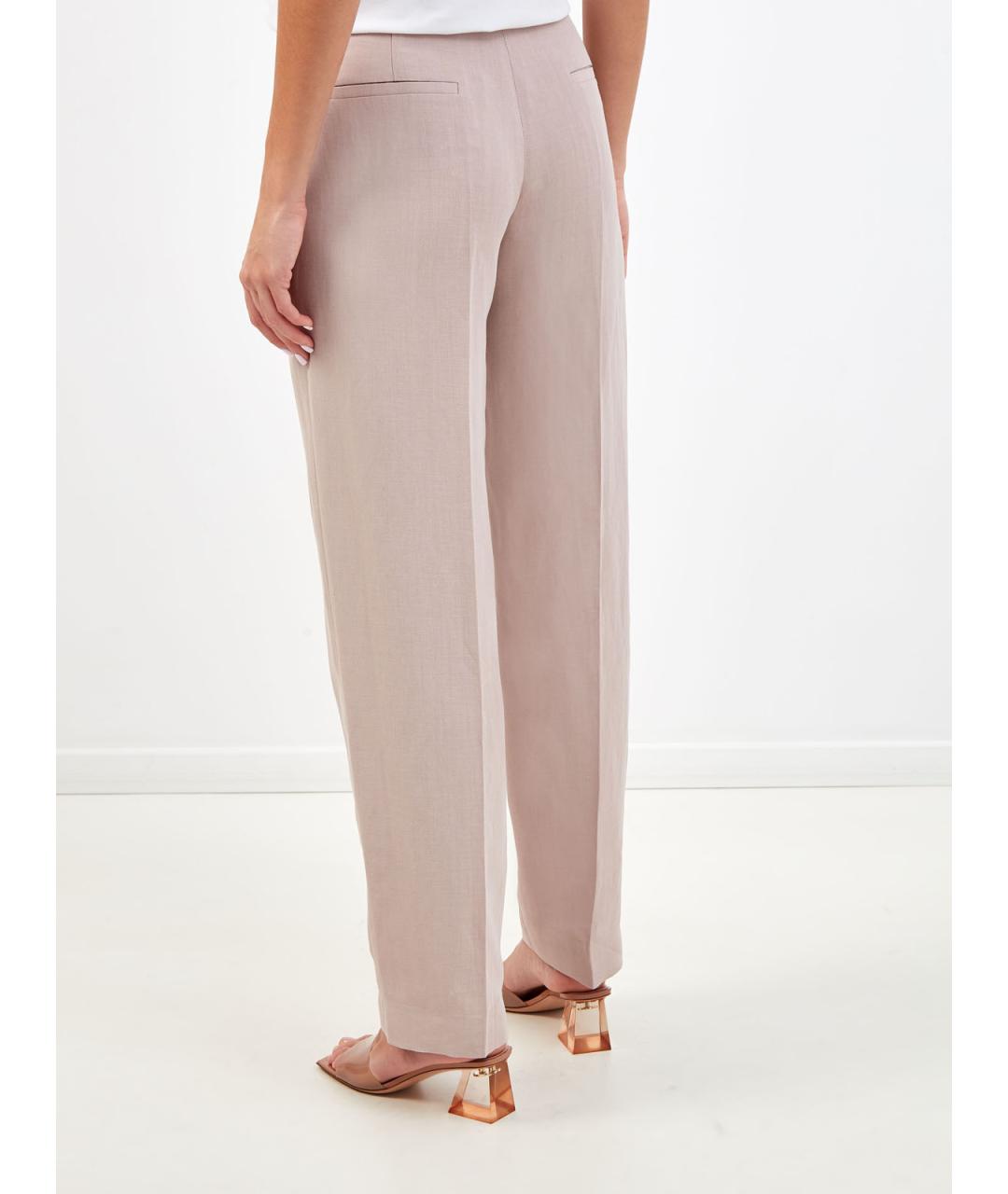 FABIANA FILIPPI Розовые вискозные прямые брюки, фото 4