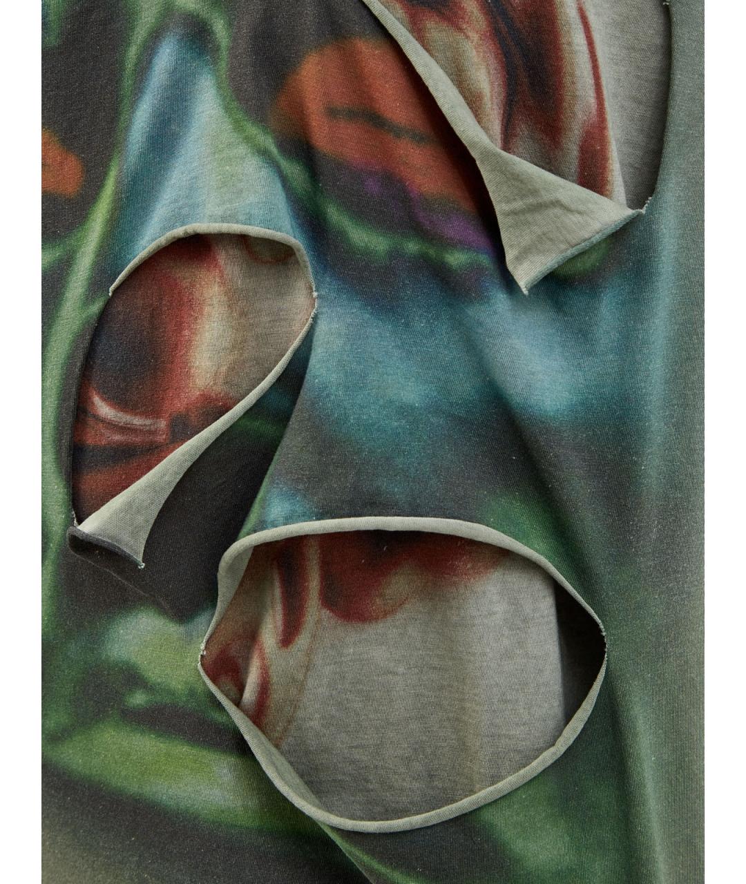 DIESEL Зеленая хлопковая футболка, фото 5