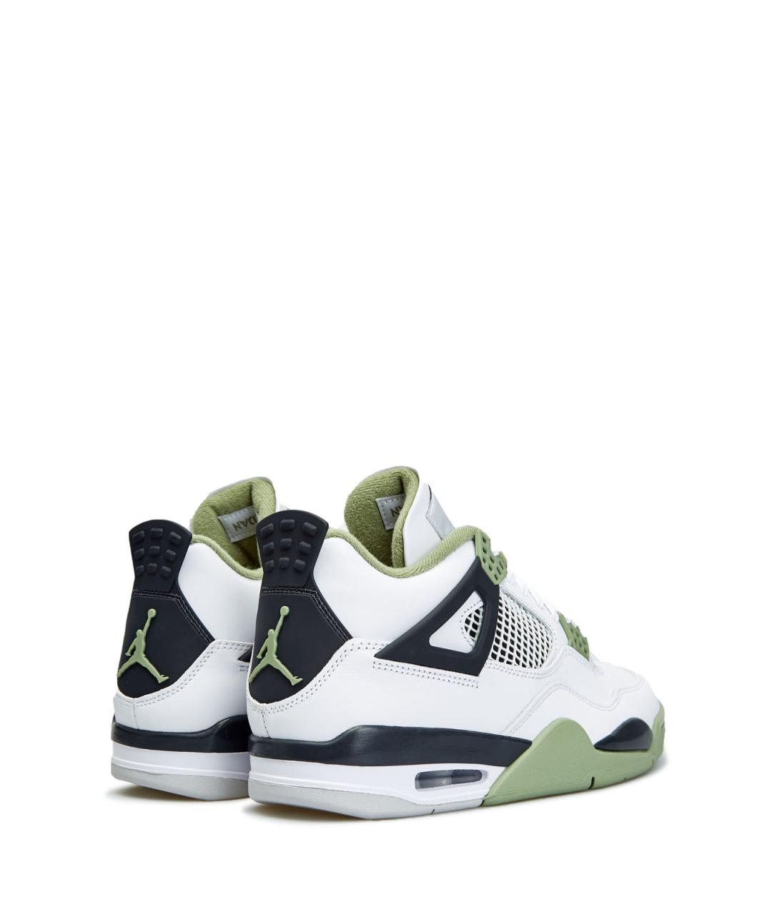 JORDAN Белые кожаные высокие кроссовки / кеды, фото 3