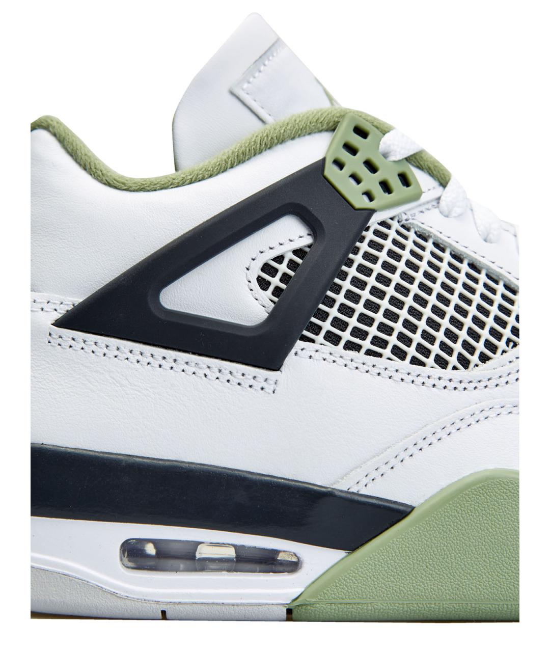 JORDAN Белые кожаные высокие кроссовки / кеды, фото 4