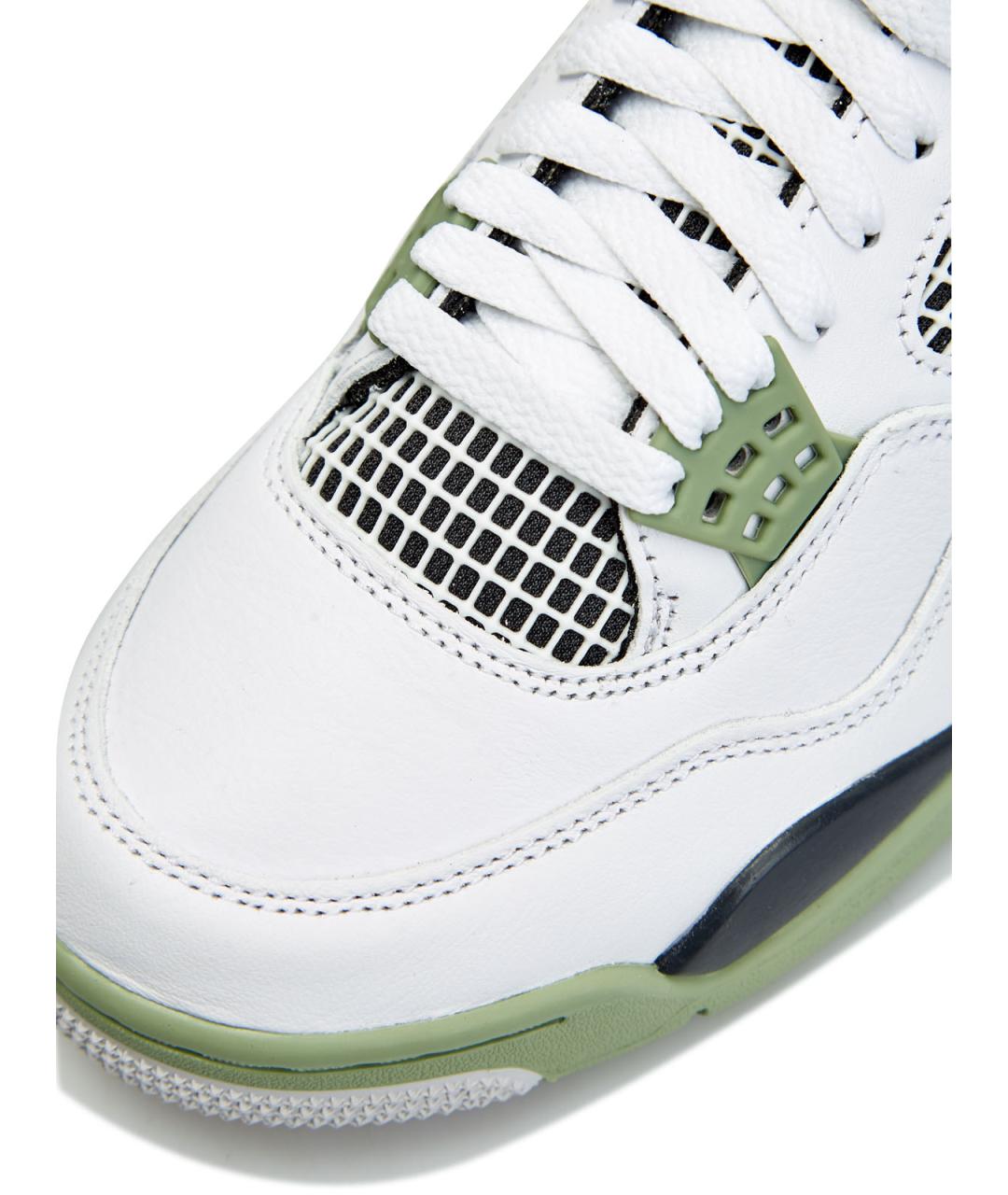 JORDAN Белые кожаные высокие кроссовки / кеды, фото 6