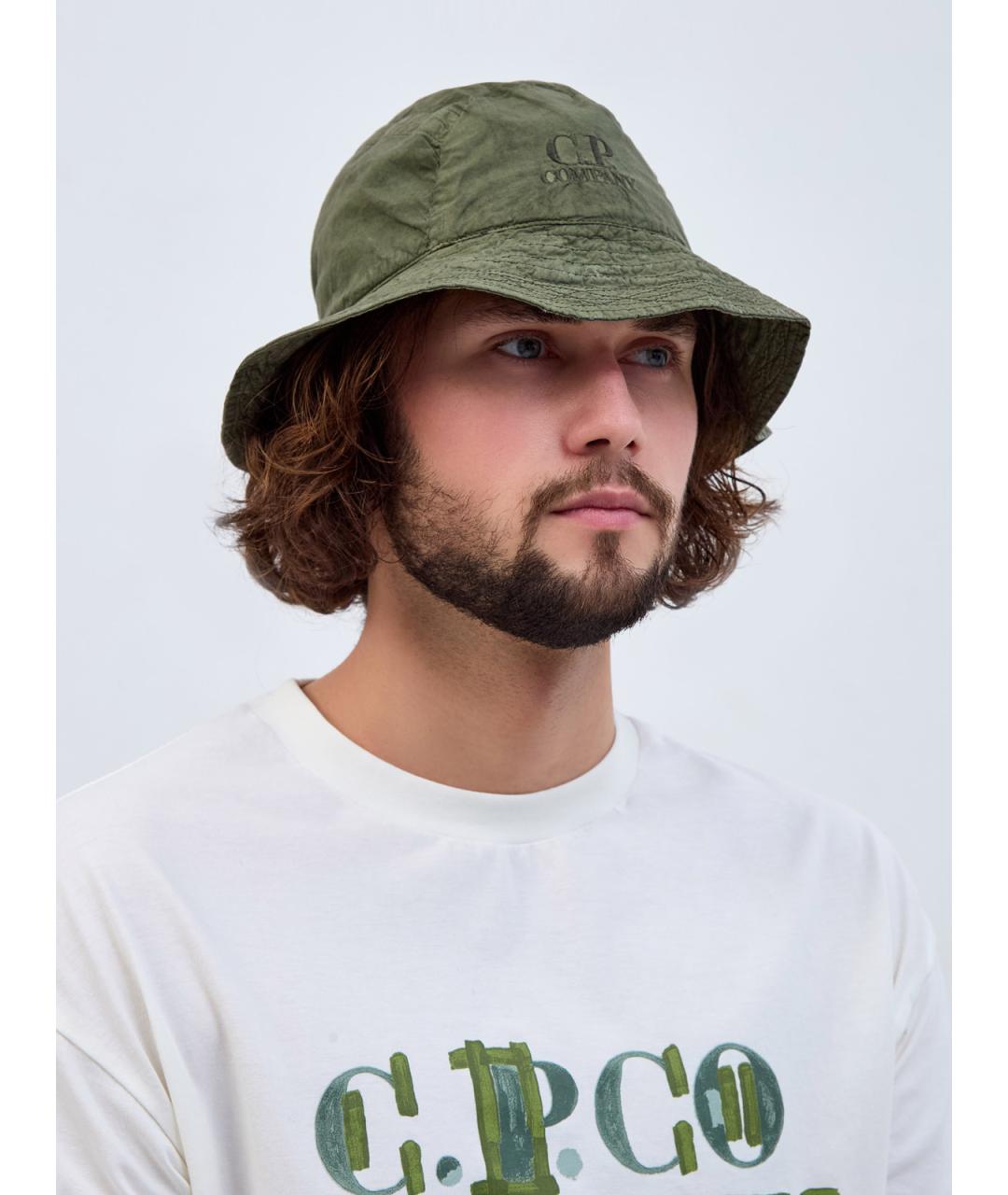 CP COMPANY Зеленая хлопковая шляпа, фото 2