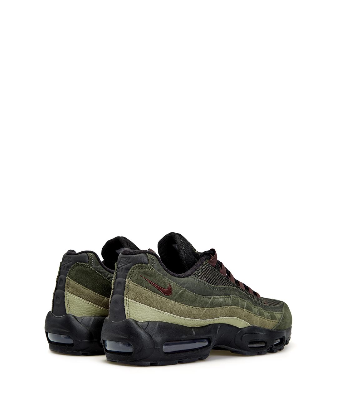 NIKE Зеленые кожаные низкие кроссовки / кеды, фото 3