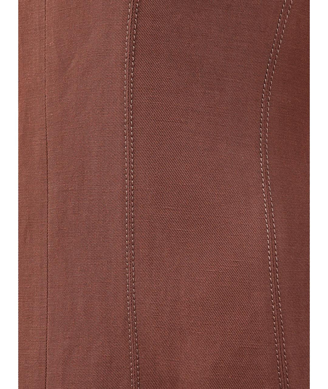 FABIANA FILIPPI Коричневое вискозное коктейльное платье, фото 5