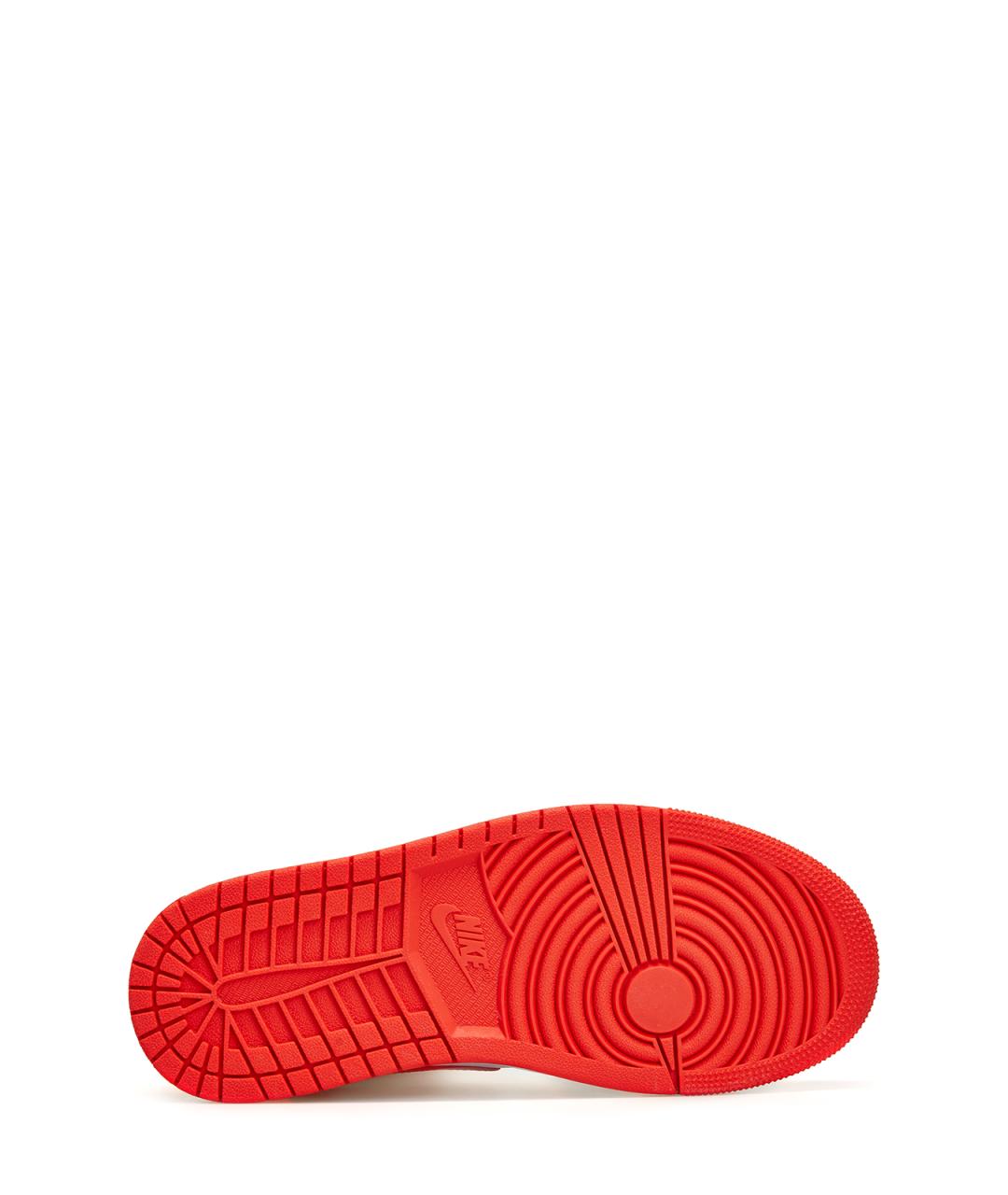 JORDAN Оранжевое кожаные высокие кроссовки / кеды, фото 6