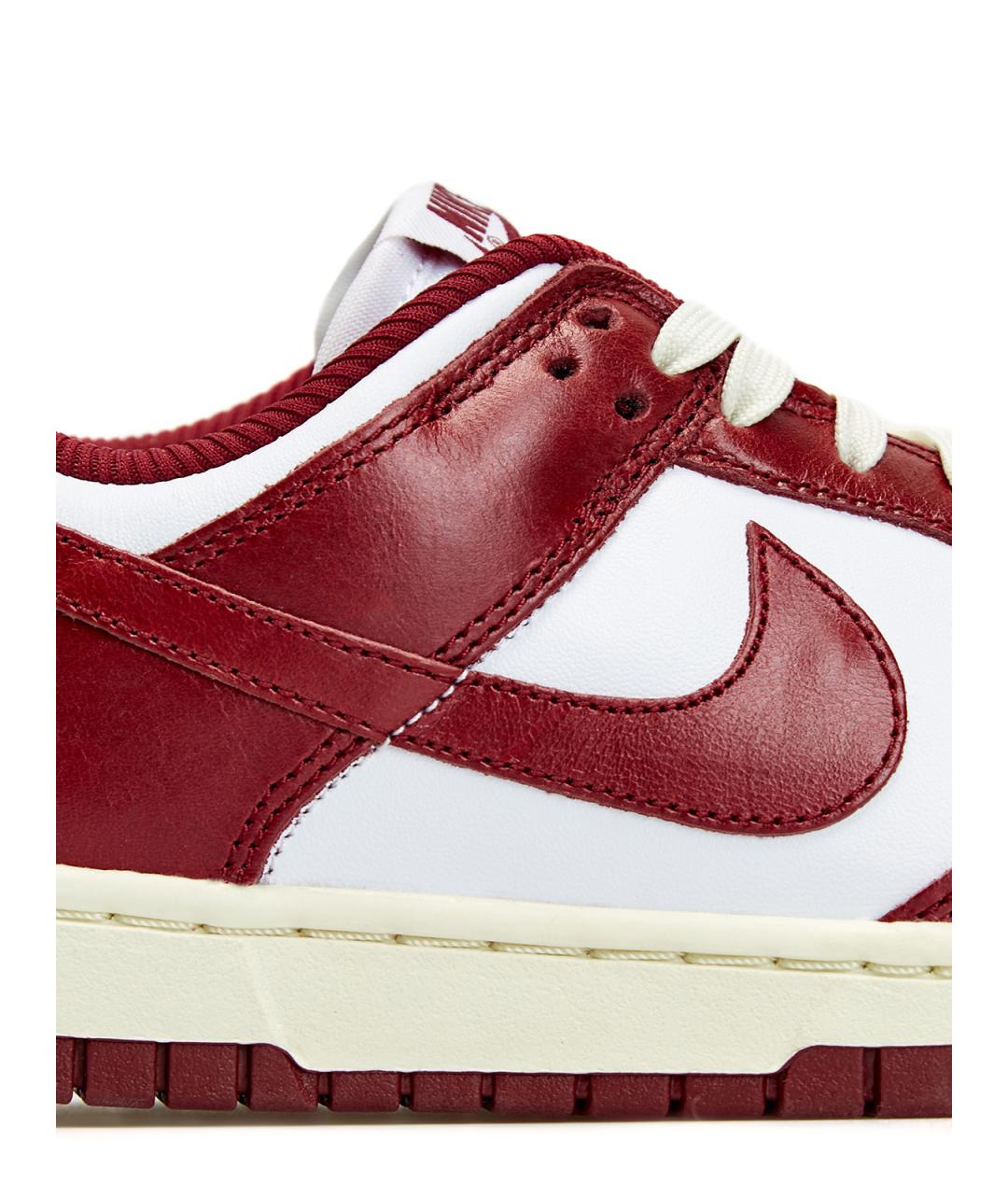 NIKE Красные кожаные низкие кроссовки / кеды, фото 4