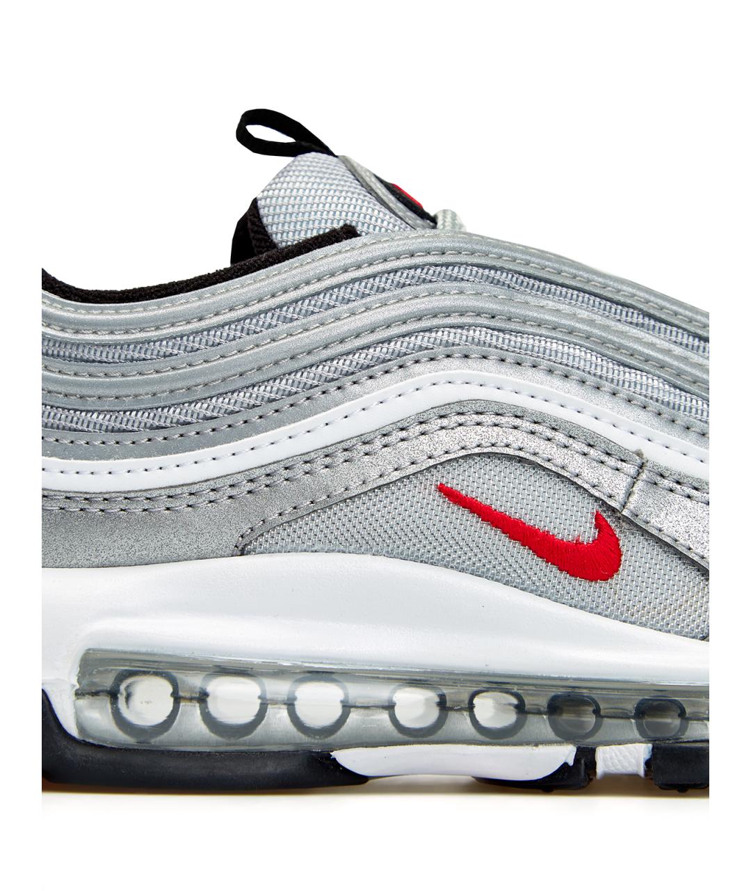 NIKE Серебряные текстильные низкие кроссовки / кеды, фото 4