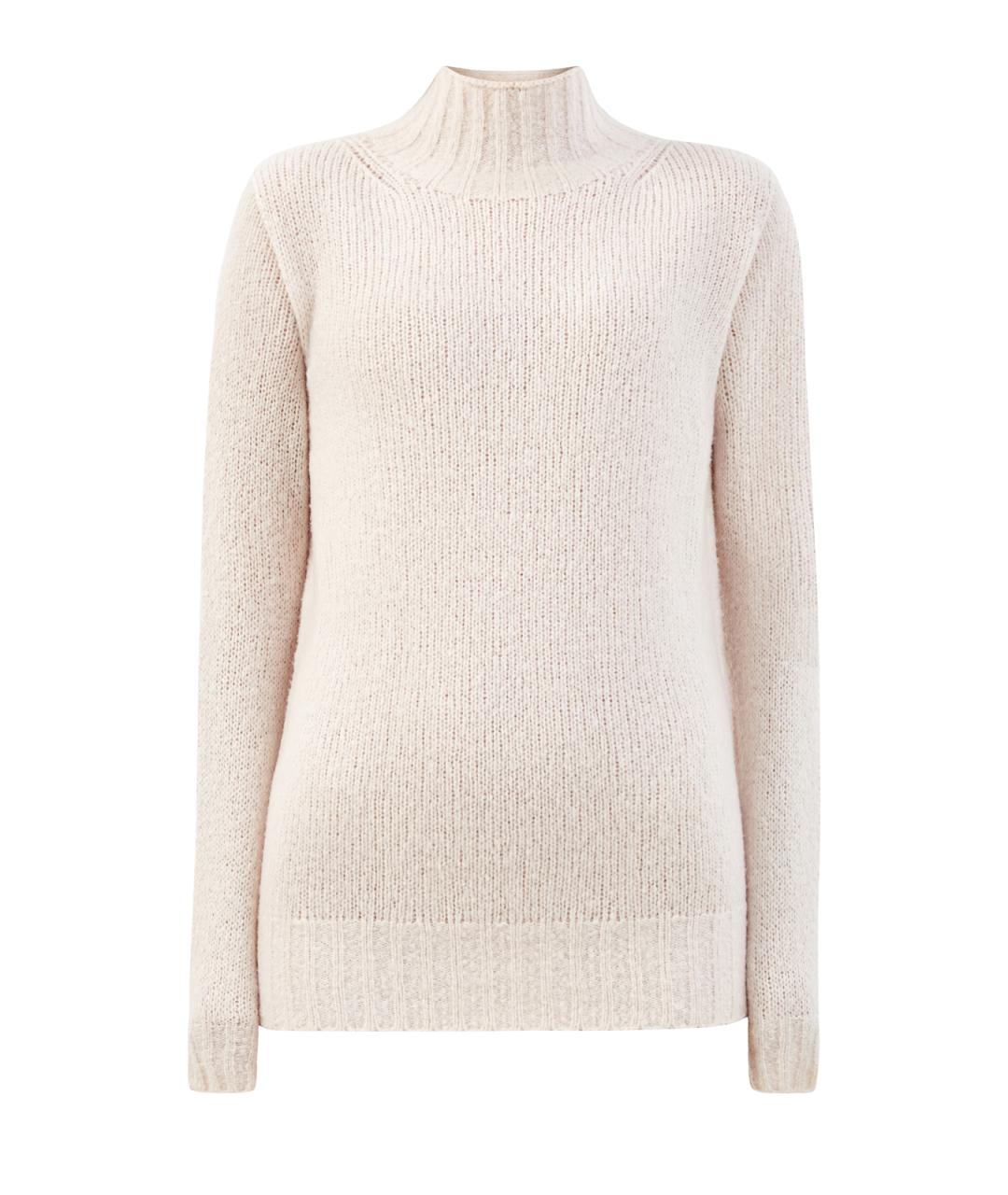 GENTRY PORTOFINO Белая шерстяная водолазка, фото 1