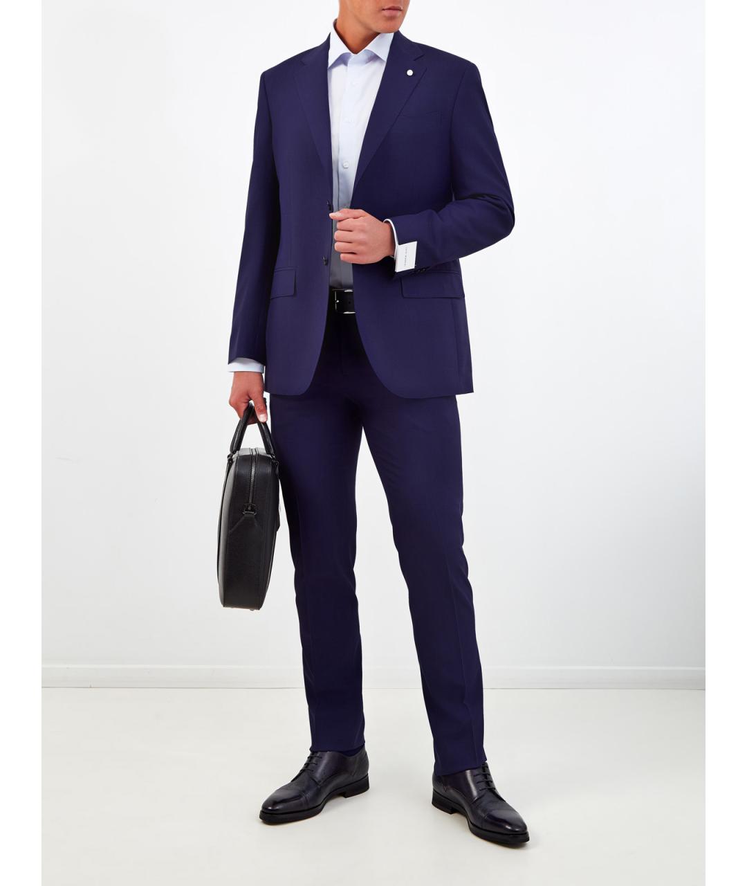 L.B.M. 1911 Синий шерстяной пиджак, фото 2