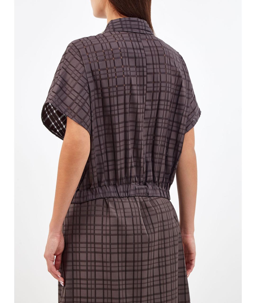 FABIANA FILIPPI Коричневая хлопковая рубашка, фото 4